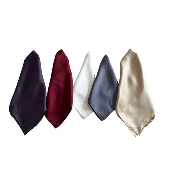 Bundle Five Luxurious Silk Pocket Square - Picture 3 of 12